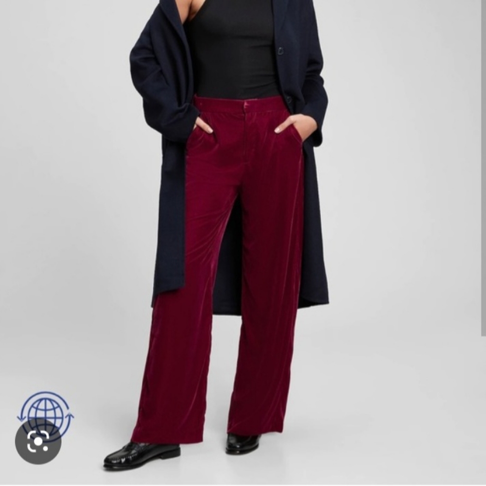 Gap Wide Leg High Rise Velvet Pants